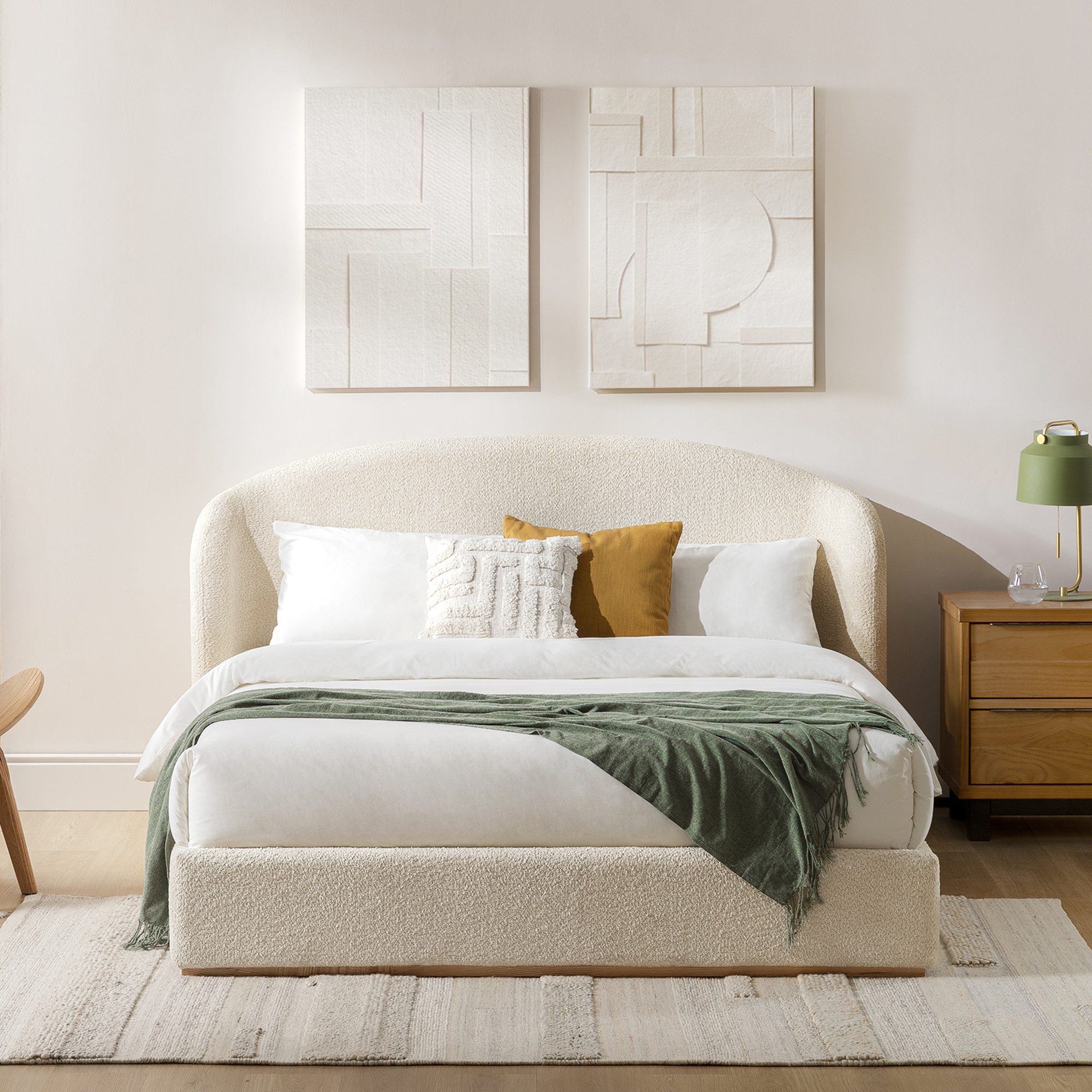 Curved Wingback Bed Frame - Main Image