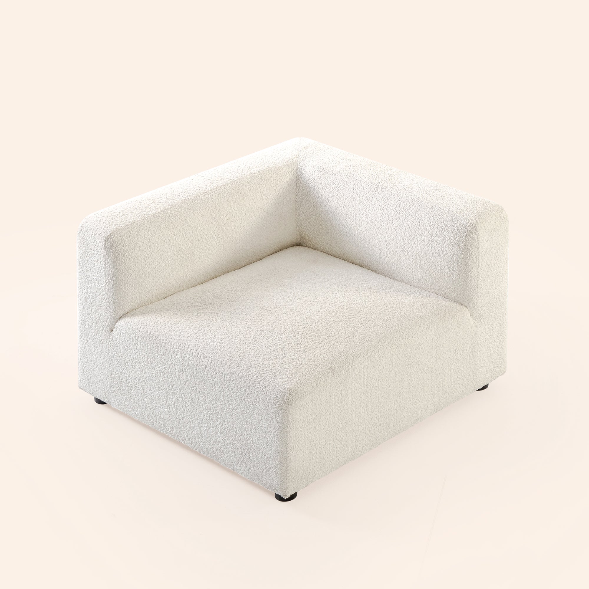Boucle Modular Sofa Extension Pieces