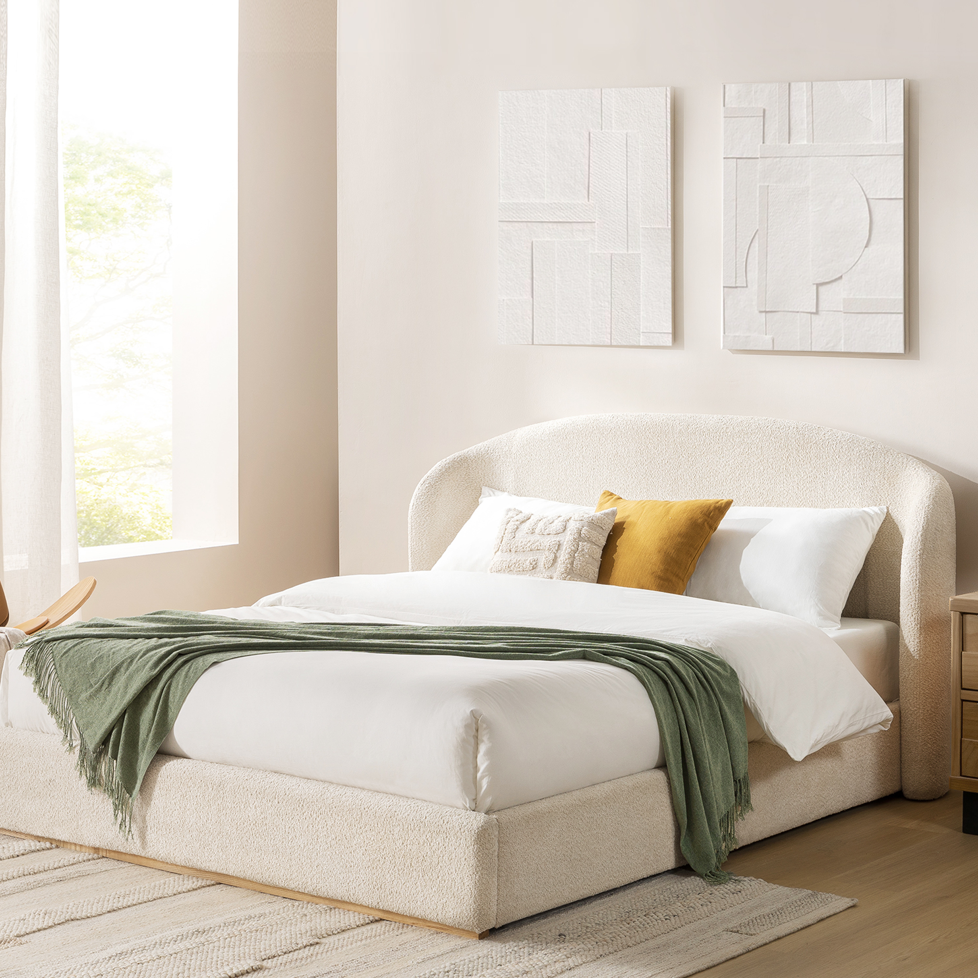 Curved Wingback Bed Frame - Main Image